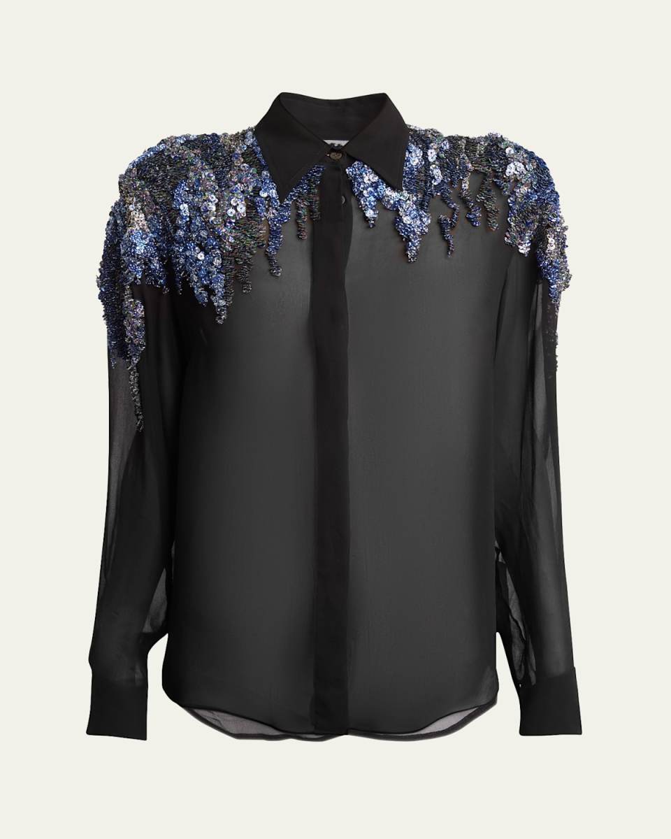 Chowy Embellished Chiffon Shirt